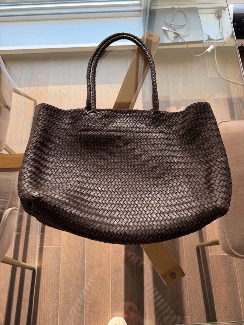 Madewell Signature Dark Brown Woven Tote